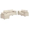 vidaXL Sofa 3 szt. Beżowy Tkanina lniana