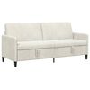 vidaXL Sofa z miejscem do przechowywania 3-osobowy kremowy