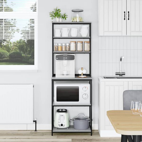 vidaXL P&oacute;łka kuchenna Szary Sonoma 60 x 40 x 168 cm