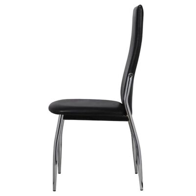 vidaXL Krzesła stołowe, 6 szt., czarne, sztuczna skóra