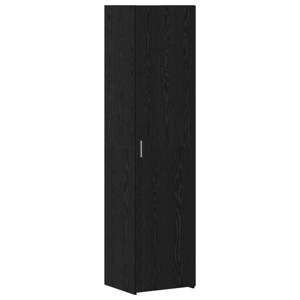 vidaXL Highboard 2 pcs Czarny Dąb 45 x 42,5 x 185 cm