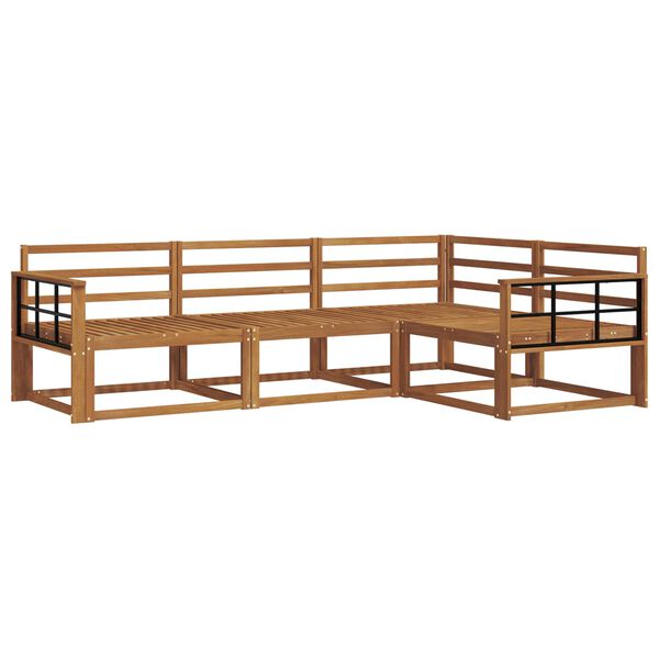 vidaXL Zestaw sof na zewnątrz 4 pcs Naturalny Lite Drewno Akacji