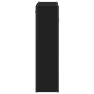 vidaXL Szafka łazienkowa z lustrem, czarna, 60x16x60 cm