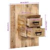 vidaXL Szafka nocna, 60x32x80 cm, surowe drewno mango