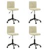 vidaXL Obrotowe krzesła stołowe, 4 szt., kremowe, obite aksamitem