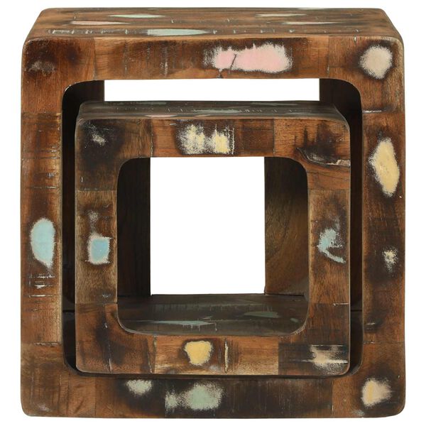 vidaXL Jednostki telewizyjne z p&oacute;łką 2 pcs Lite Drewno Recyklingowe