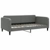 vidaXL Sofa rozsuwana z materacami, ciemnoszara, 100x200 cm, tkanina