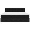 vidaXL Rama ł&oacute;żka otomana z materacem, czarna, 180x200cm, aksamit