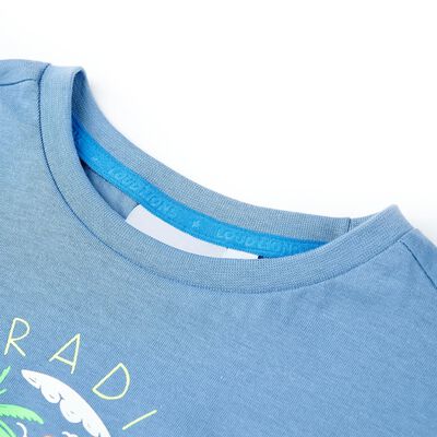 Koszulka dziecięca, kolor średni niebieski, 92
