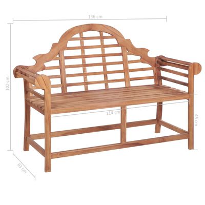 vidaXL Ławka ogrodowa z antracytową poduszką, 120 cm, drewno tekowe