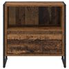 vidaXL Stolik nocny z szufladą Stare drewno 50 x 39,5 x 50 cm