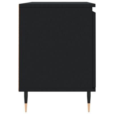 vidaXL Szafka pod TV, czarna, 104x35x50 cm, materiał drewnopochodny