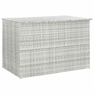 vidaXL Skrzynia ogrodowa, jasnoszara, 150 x 100 x 100 cm, rattan PE
