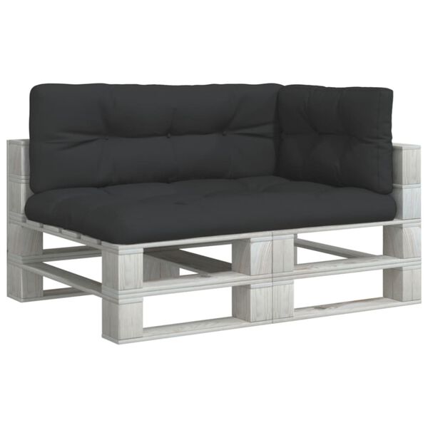 vidaXL Poduszki na palety, 3 szt., czarne, tkanina