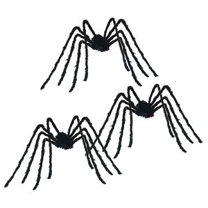 vidaXL Dekoracja Pająka na Halloween 3 szt. Czarny 200 cm