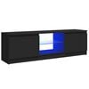 vidaXL Szafka pod TV z oświetleniem LED, czarna, 120 x 30 x 36 cm