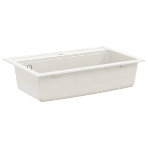 vidaXL Zlew Granit 795 x 505 mm Biały