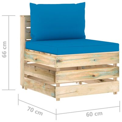 vidaXL 12-cz. zestaw wypoczynkowy do ogrodu, z poduszkami, drewniany