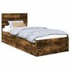vidaXL Ramka ł&oacute;żka Dąb wędzony 90 x 200 cm Materiał drewnopochodny