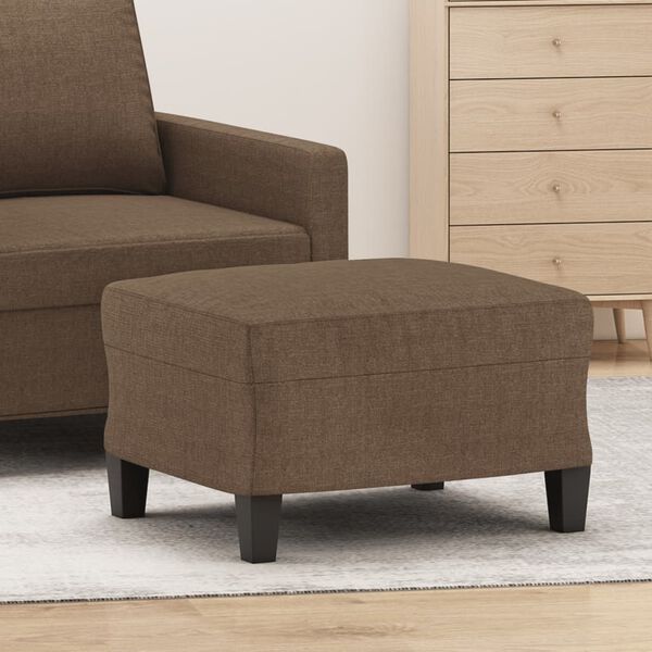 vidaXL Podnóżek, brązowy, 60x50x41 cm, tapicerowany tkaniną