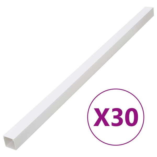 vidaXL Kanał elektroinstalacyjny, 50x25 mm, 30 m, PVC