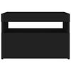 vidaXL Szafka nocna z oświetleniem LED, czarna, 60x35x40 cm