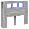 vidaXL Wezgłowie ł&oacute;żka z LED, szary dąb sonoma, 120x18,5x103,5 cm