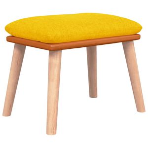 vidaXL Podn&oacute;żek, musztardowy ż&oacute;łty, 45x29,5x35 cm, tkanina i ekosk&oacute;ra