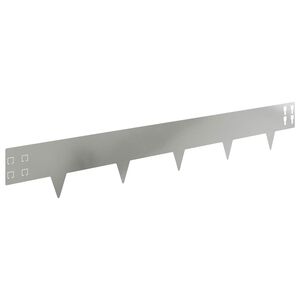 vidaXL Krawężnik do trawnika 30 szt. 100 x 15 cm Stal srebrny