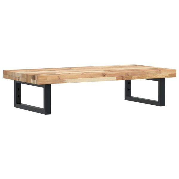 vidaXL P&oacute;łka ścienna pod umywalkę, stal i lite drewno akacjowe