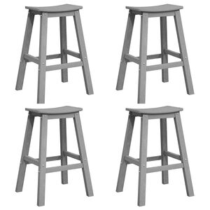 vidaXL Zestaw barowy w ogrodzie 4 pcs Jasnoszary HDPE