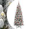 vidaXL Sztuczna choinka Biały 150 cm PVC, plastik, stal i PE