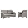 vidaXL Zestaw Sof 2 pcs jasnoszary Welur