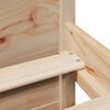 vidaXL Ł&oacute;żko z regałem, bez materaca, 120x190 cm, lite drewno sosnowe