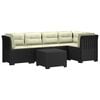 vidaXL 5-osobowa sofa ogrodowa z poduszkami w stylu rattanowym PP