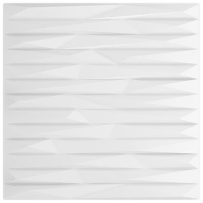 vidaXL Panele ścienne, 12 szt., białe, 50x50 cm, XPS, 3 m², kamień