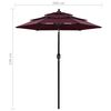 vidaXL 3-poziomowy parasol na aluminiowym słupku, bordowy, 2 m