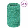 vidaXL Linka żeglarska, zielona, 2 mm, 25 m, polipropylen