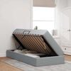 vidaXL Ł&oacute;żko z miejscem na przechowywanie i materacem Jasnoszary