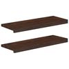 vidaXL Nakładki na schody 2 szt. 70 x 25 x 2 cm Ciemny brąz