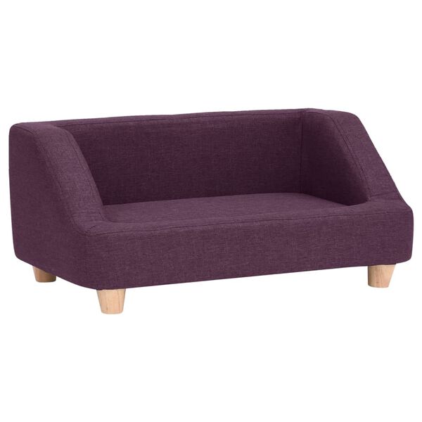vidaXL Sofa dla psa, burgundowa, 95x63x39 cm, lniana