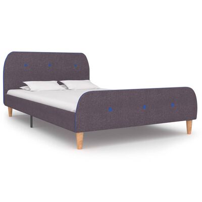 vidaXL Rama łóżka, kolor taupe, tapicerowana tkaniną, 120x200 cm