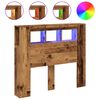 vidaXL Wezgłowie ł&oacute;żka z LED, stare drewno, 120x18,5x103,5 cm