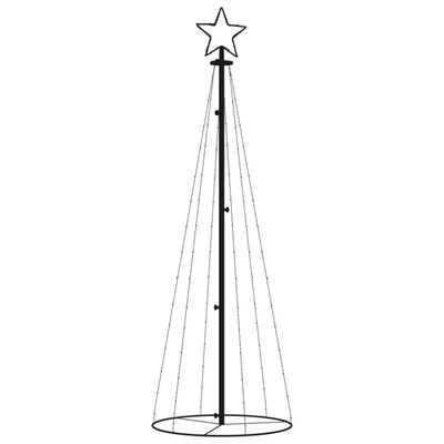 vidaXL Choinka stożkowa, 108 ciepłych białych LED, 70x180 cm