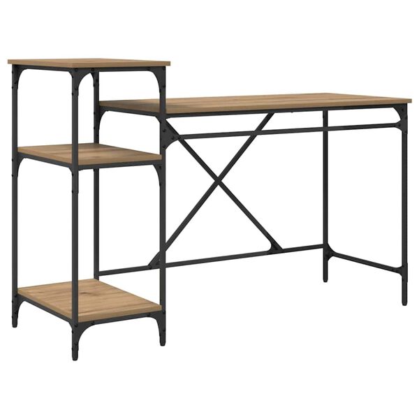 vidaXL Biurko Dąb rzemieślniczy 135 x 50 x 90 cm