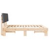vidaXL Ramka ł&oacute;żka z tapicerowanym wezgłowiem Ciemnoszary 180 x 200 cm