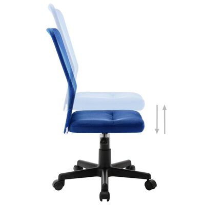 vidaXL Krzesło biurowe, niebieskie, 44x52x100 cm, z siatką