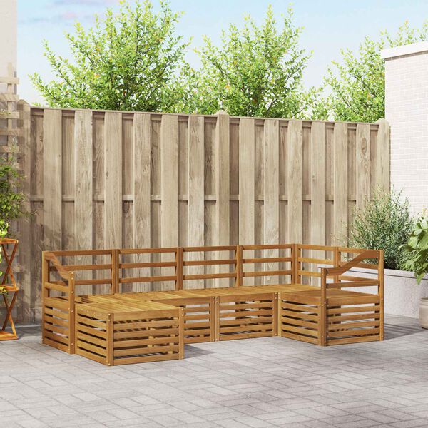 vidaXL Zestawy sof 6 pcs Naturalny Lite Drewno Akacji