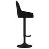 vidaXL Stołki barowe, 2 szt., czarne, obite aksamitem