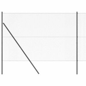 vidaXL Słupek ogrodzeniowy. Szary 10 x 1,5 m (siatka 13 mm) Stal i PVC